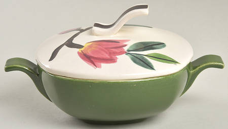 Blossom Time Green Cream Soup Bowl & Lid Set