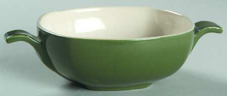 Blossom Time Green Flat Cream Soup Bowl