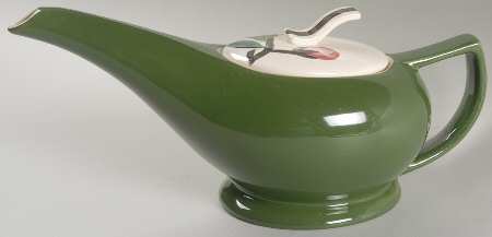 Blossom Time Green Teapot & Lid