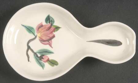 Blossom Time Green Spoon Rest/Holder (Holds 1 Spoon)