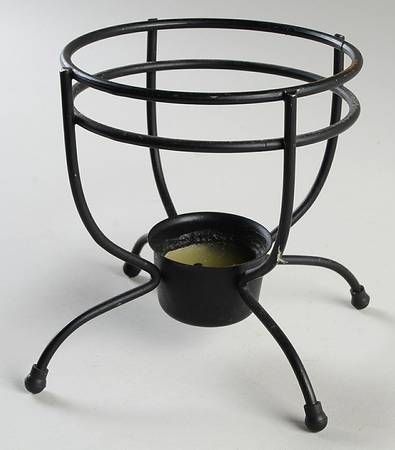 Bob White Small Black Warmer Stand w/Candle Cup