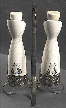 Bob White Cruet & Stopper - Set of 2 with Copper Metal Stand