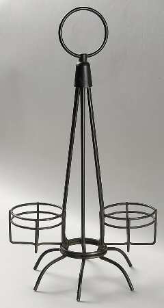Bob White Black Metal Stand for Cruet Set