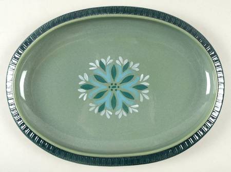 Charstone Bleu 14" Oval Serving Platter