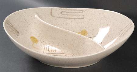Crazy Rhythm Oval Divided Vegetable Bowl