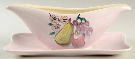Fruit Gravy Boat with Attached Underplate