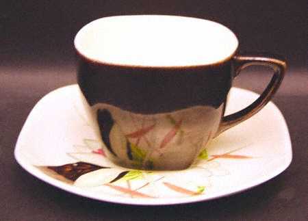 Lotus Bronze Flat Cup & Saucer Set