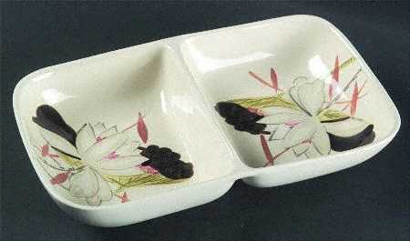 Lotus Bronze Rectangular Divided Vegetable Bowl