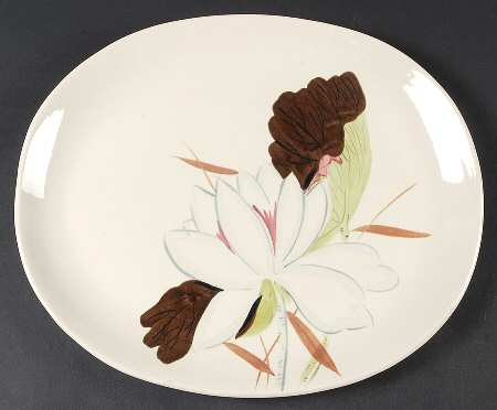 Lotus Bronze 13" Oval Serving Platter