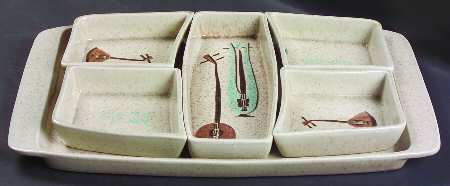 Lute Song 6-Piece Relish (Tray & 5 Inserts)