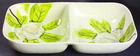 Magnolia Chartreuse Rectangular Divided Vegetable Bowl