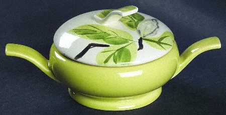 Magnolia Chartreuse Sugar Bowl & Lid