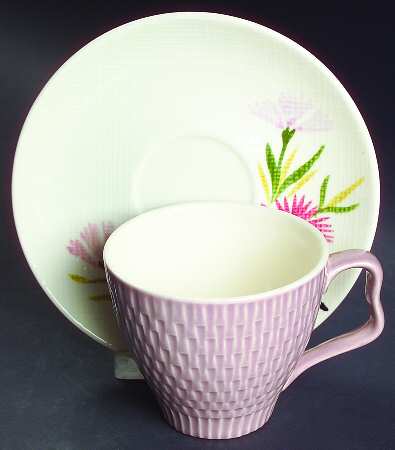 Pink Spice Flat Cup & Saucer Set