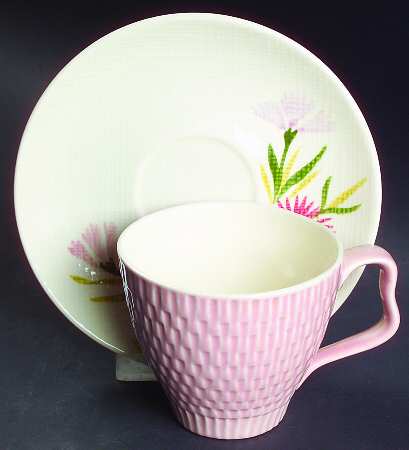 Pink Spice Flat Cup & Saucer Set