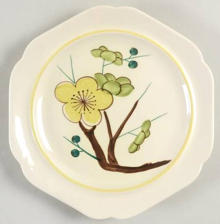 Plum Blossom Yellow Bread & Butter Plate