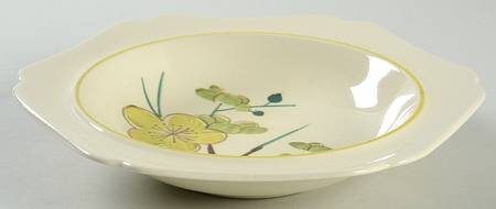 Plum Blossom Yellow Rim Soup Bowl