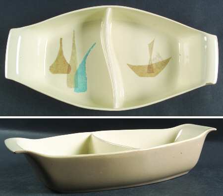 Pompeii 12" Oval Divided Vegetable Bowl