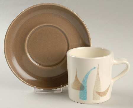 Pompeii Flat Cup & Saucer Set