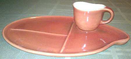 Quartette Copper Glow Divided Patio Supper Plate & Cup