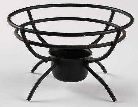Round Up Medium Black Warmer Stand w/Candle Cup
