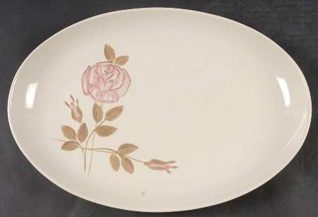 Red Wing Rose 13" Oval Serving Platter