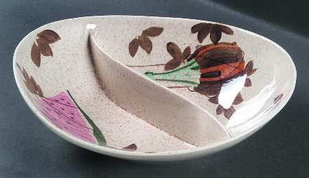 Tampico 10" Oval Divided Vegetable Bowl