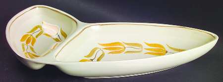 Tip Toe 14" Oval Divided Vegetable Bowl