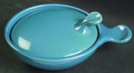 Town and Country Dusk Blue Handled Marmite & Lid