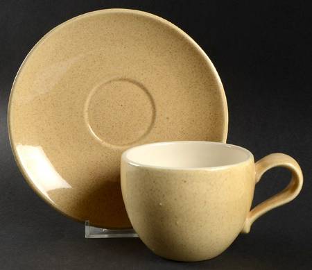 Town and Country Sand Flat Cup & Saucer Set