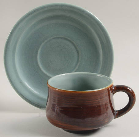 Village Green Flat Cup & Saucer Set