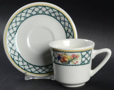 Bountiful Flat Demitasse Cup & Saucer Set