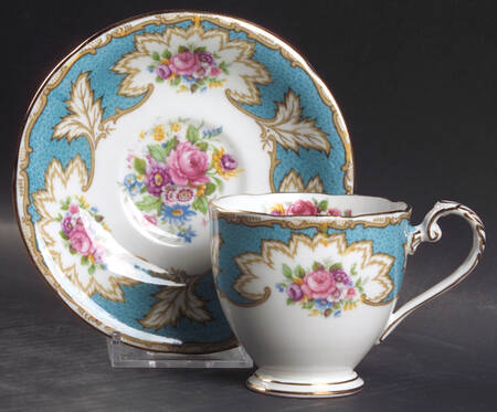 Academy Blue Footed Demitasse Cup & Saucer Set