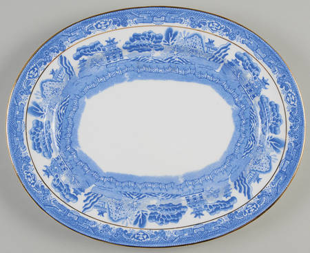 Blue Willow 10" Oval Serving Platter