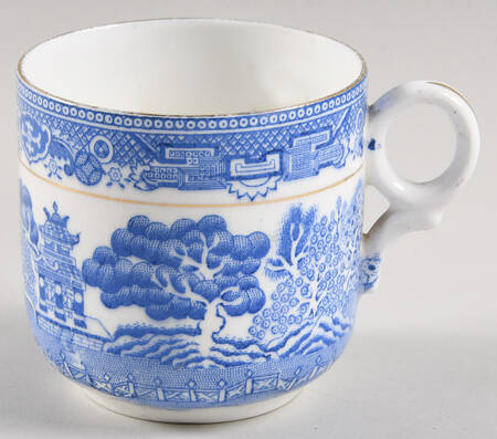 Blue Willow Flat Cup