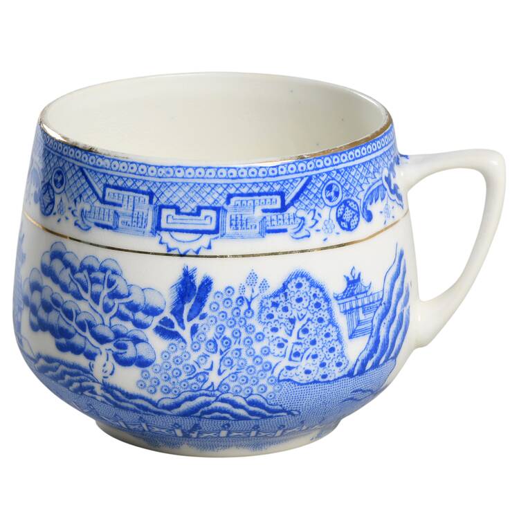 Blue Willow Footed Cup