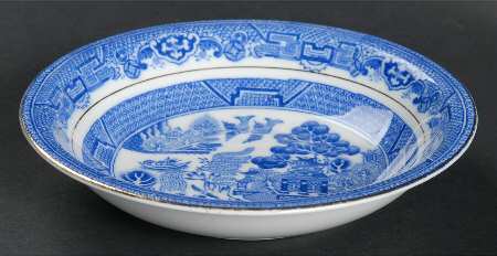 Blue Willow Rim Fruit/Dessert (Sauce) Bowl