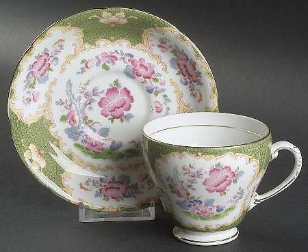 Canton Footed Cup & Saucer Set