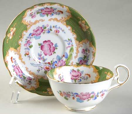 Canton Footed Cup & Saucer Set