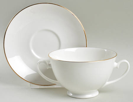 First Love Footed Cream Soup Bowl & Saucer Set