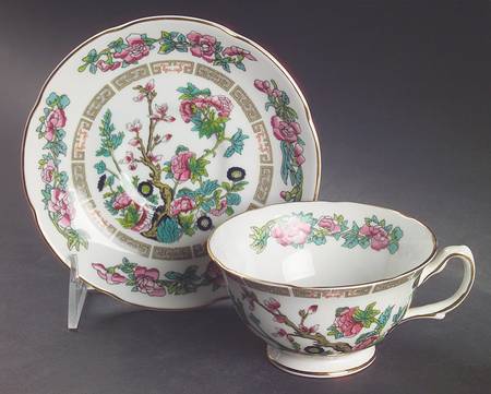 Indian Tree Footed Cup & Saucer Set