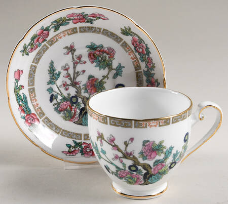 Indian Tree Footed Cup & Saucer Set