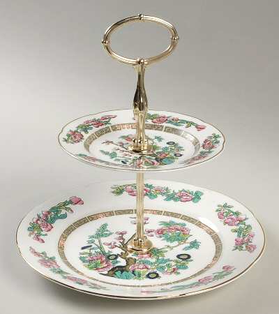Indian Tree 2 Tiered Serving Tray (Dinner&Bread/Butter Plate)