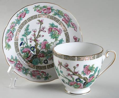 Indian Tree Footed Cup & Saucer Set