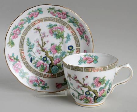 Indian Tree Footed Cup & Saucer Set