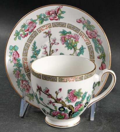 Indian Tree Footed Cup & Saucer Set