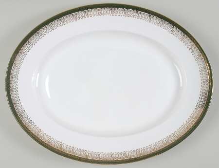 Majestic Green 15" Oval Serving Platter