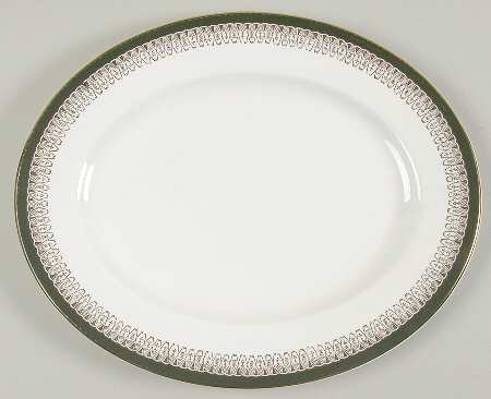 Majestic Green 13" Oval Serving Platter