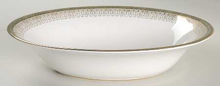 Majestic Green 10" Oval Vegetable Bowl