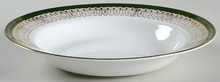 Majestic Green Rim Soup Bowl