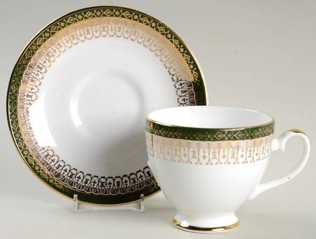 Majestic Green Footed Cup & Saucer Set